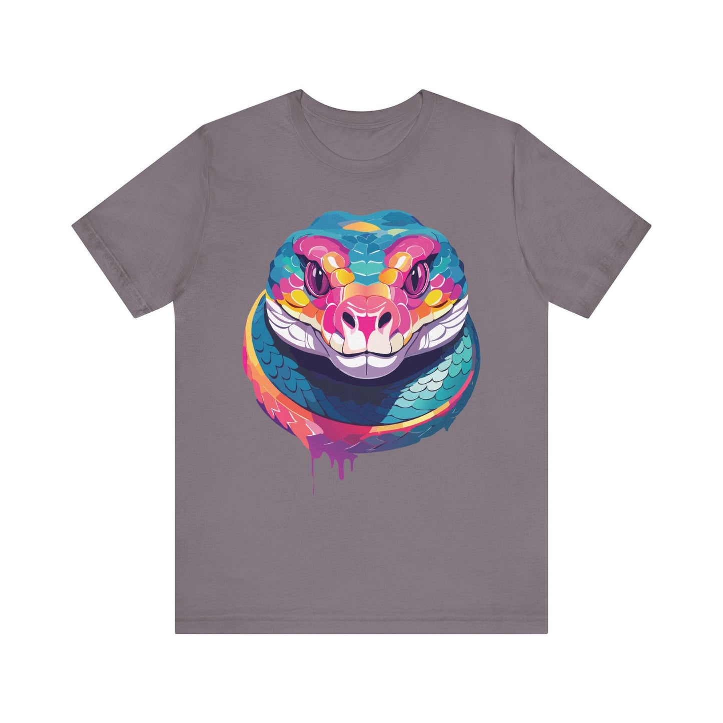 Unisex Animal Tee Shirt With Art Design, Wild Animals Short Sleeve Graphic Tee For Everyday Wear