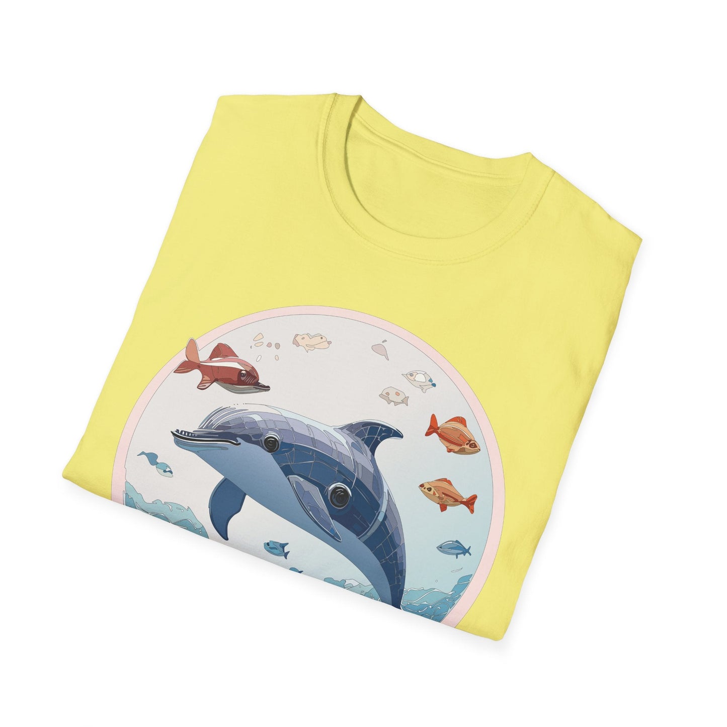 Dolphin Shirt Unisex Softstyle Tee One Hundred Percent Ring Spun Cotton Lightweight Comfort