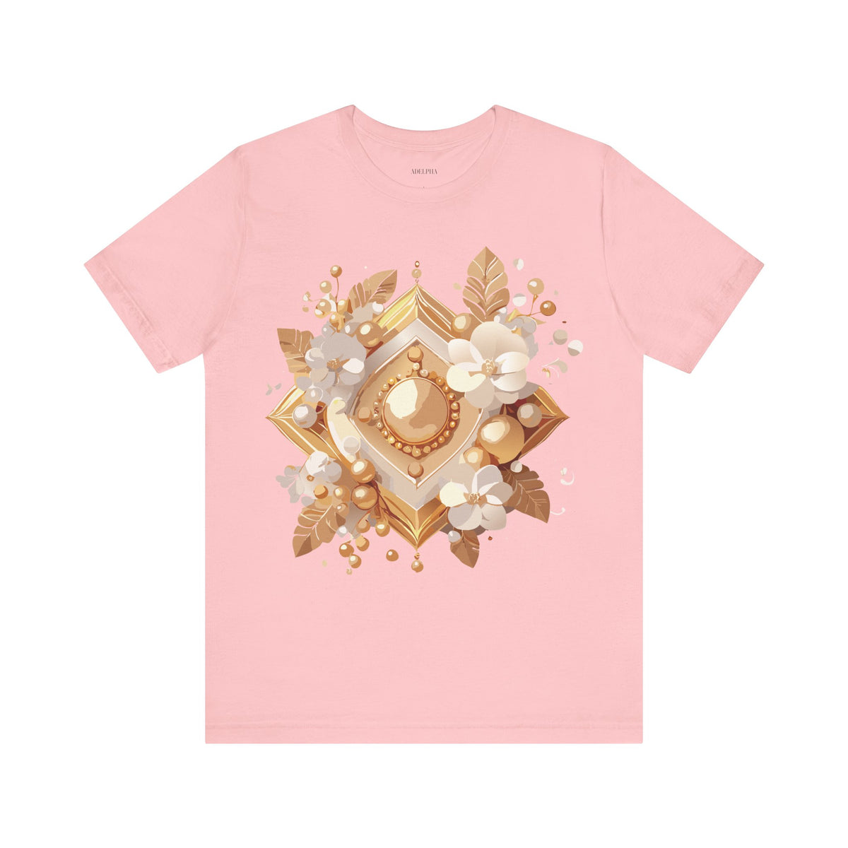 Jewelry Graphic Unisex Cotton Bella+Canvas Tee with Gemstones Art Design m36