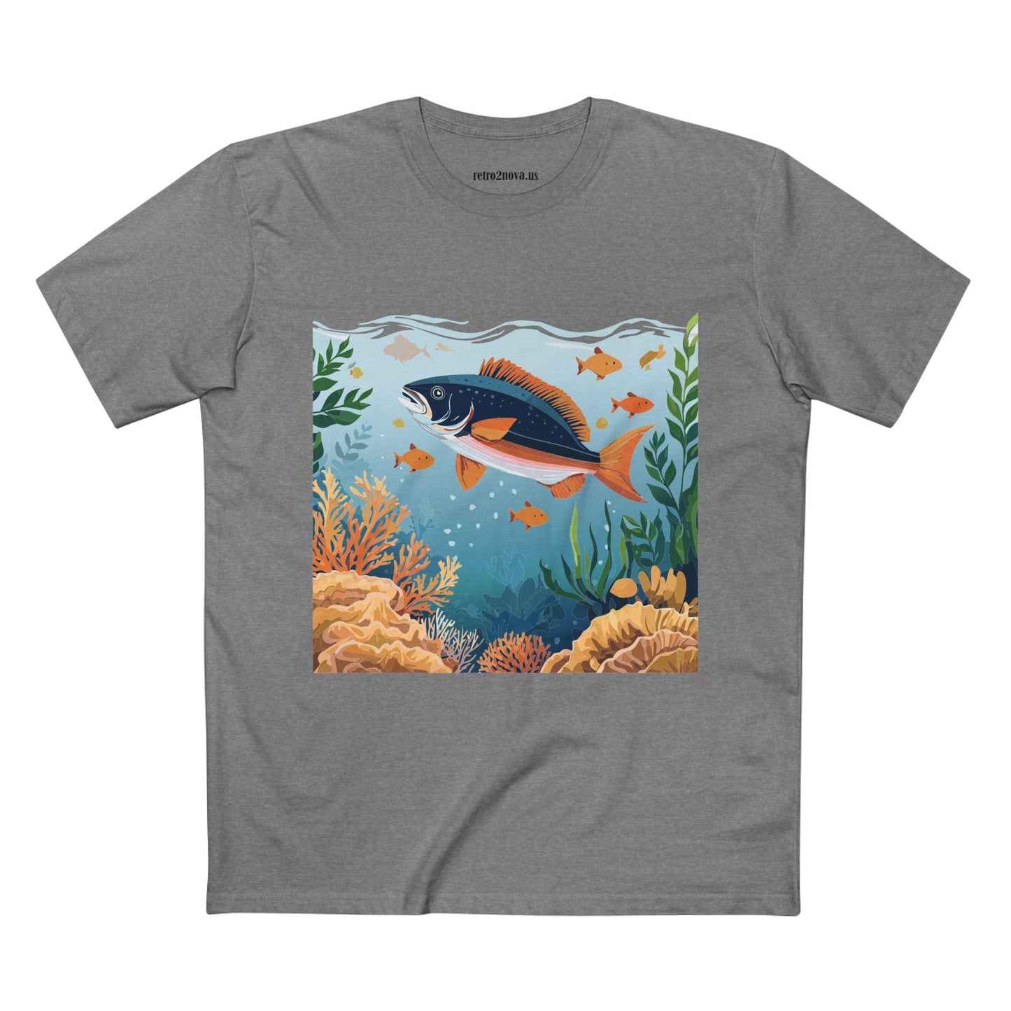 Ocean Shirt Unisex Premium Cotton Tee With Original Art Design From Retro2Nova Art Collection