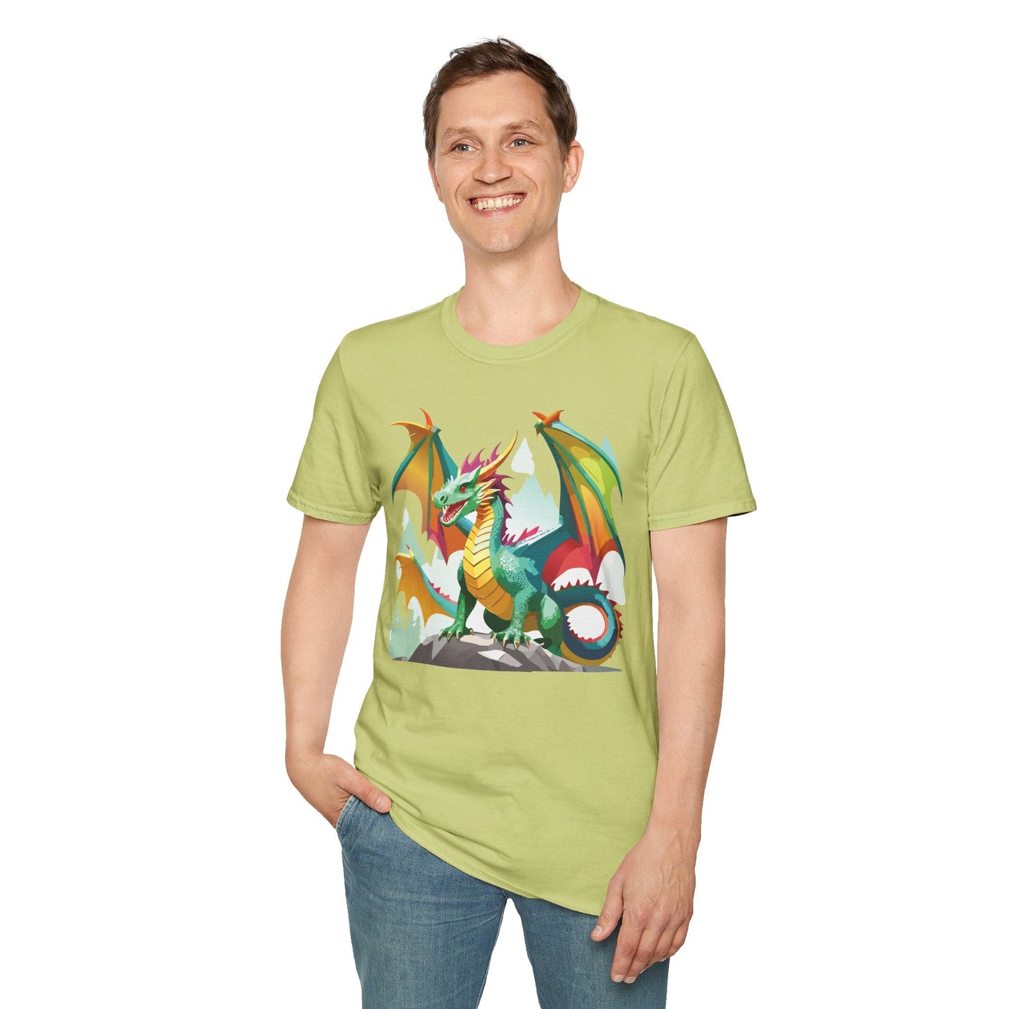 Dragon Graphic T Shirt for Men and Women Unisex Animal Design Softstyle Cotton Tee Premium Quality