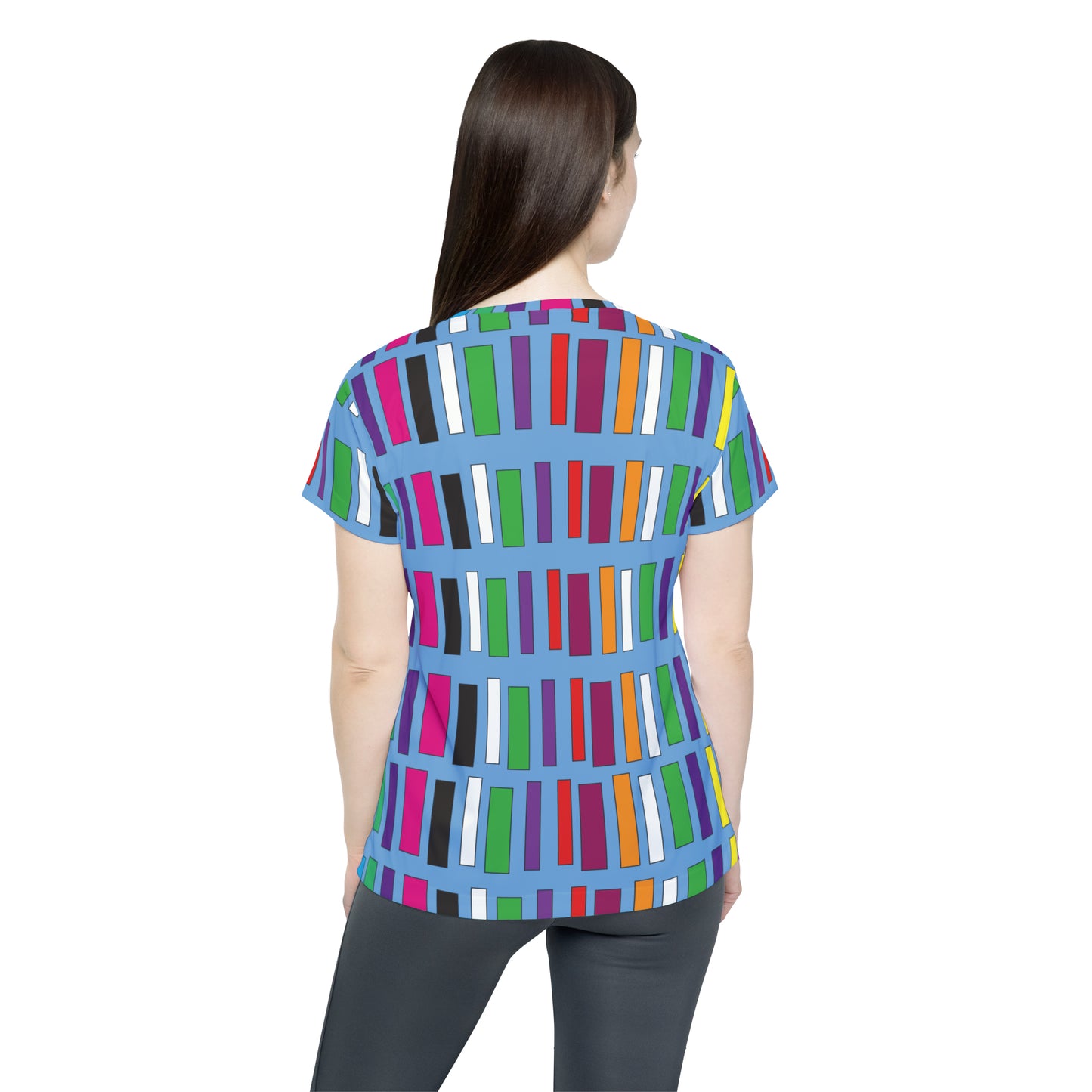 Poly Jersey Tee Shirt with abstract prints