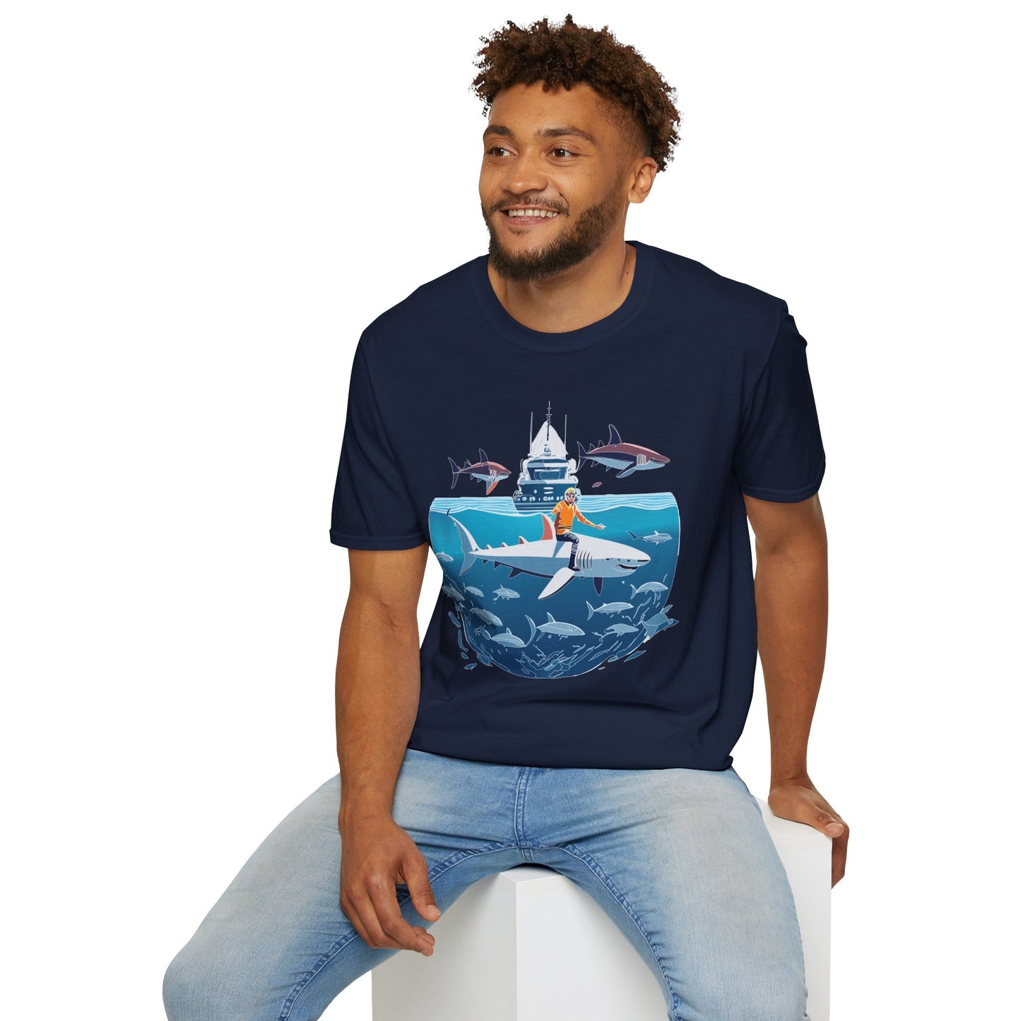 Ocean Graphic Unisex Softstyle Cotton Tee 3