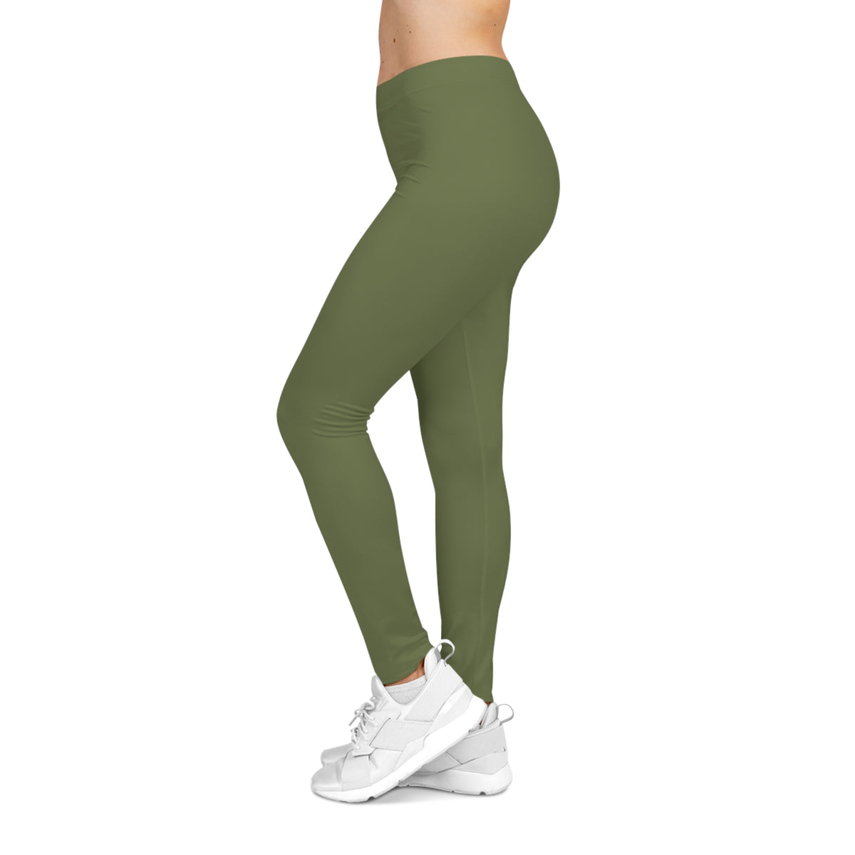 Moss Color Women's Poly-Span Casual Leggings XS-2XL