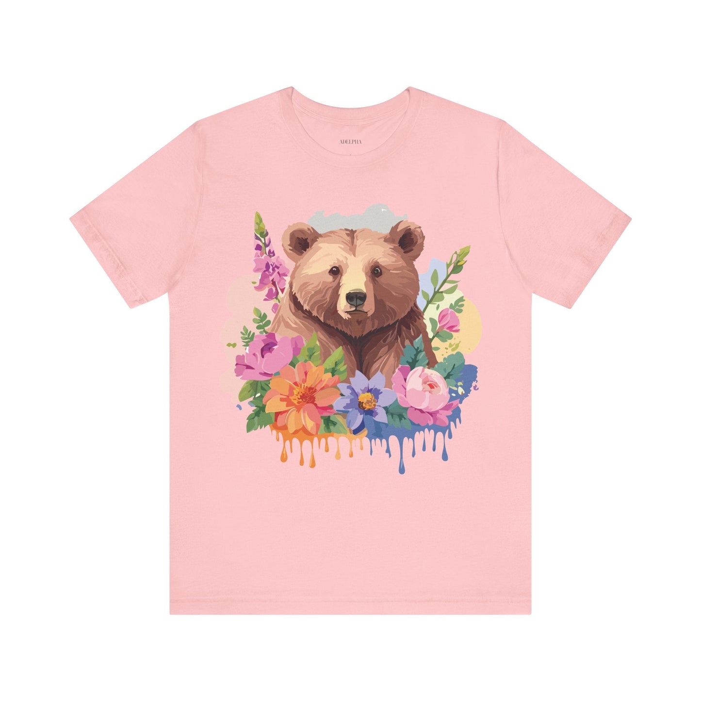 Adelpha Bear Graphic Tee Unisex Short Sleeve Art Design Vintage Inspired