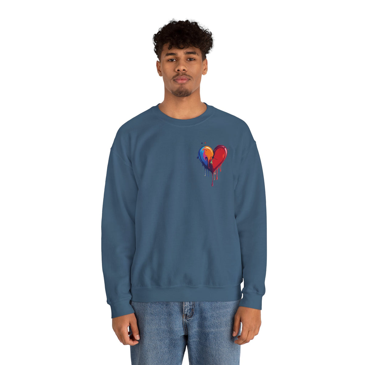 Small Bleeding Heart Sweatshirt, Small Heart Sweatshirt, Valentine's Day Sweatshirt, Heart Sweatshirt 117