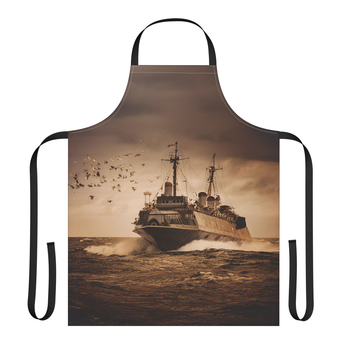 Ship 100% Polyester Stain-resistant 31.5 x 25.6 | Art Print Canvas Apron 1