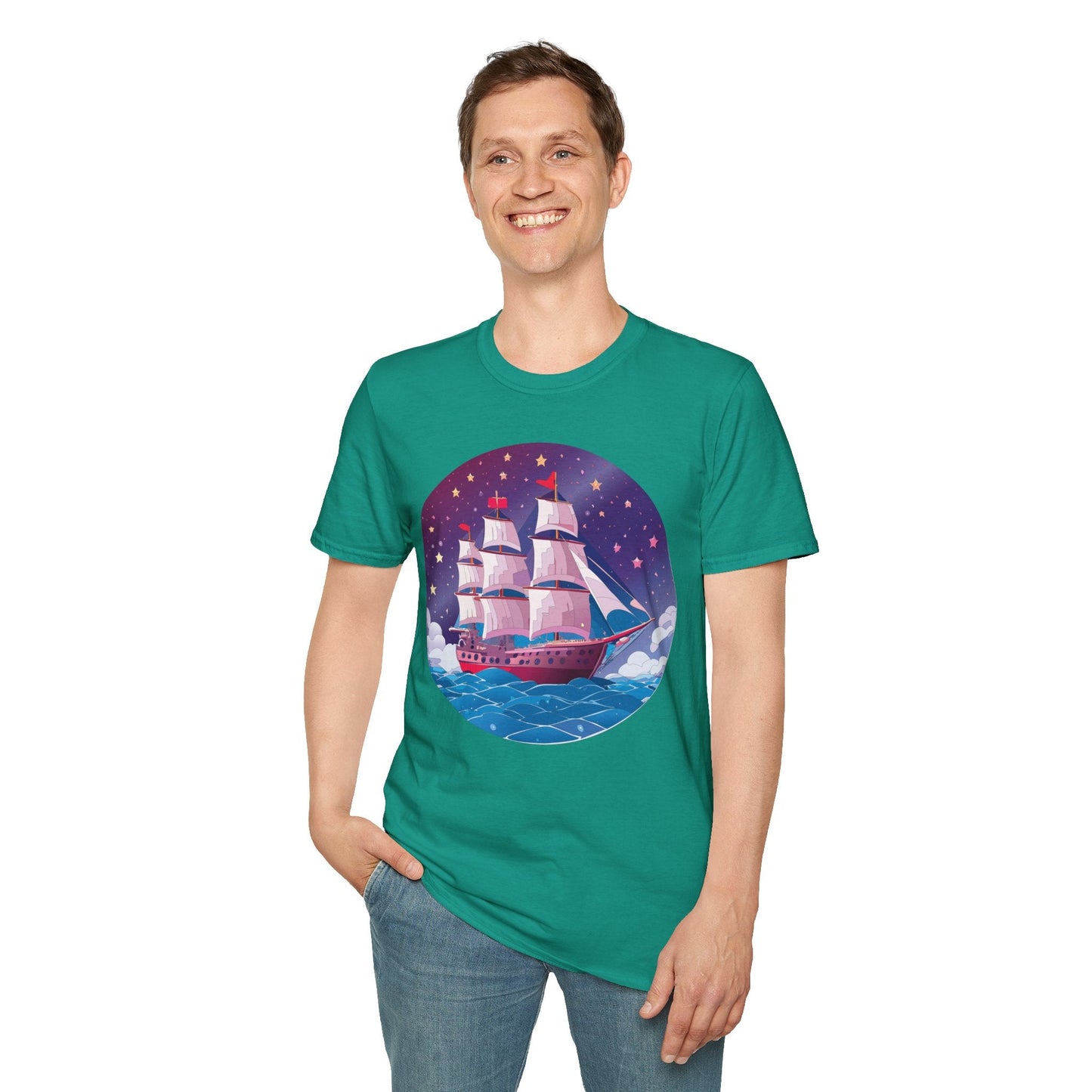 Ship T Shirts Frigate Vessel Tee Unisex Softstyle 64000 Gildan Ring Spun Cotton T Shirt