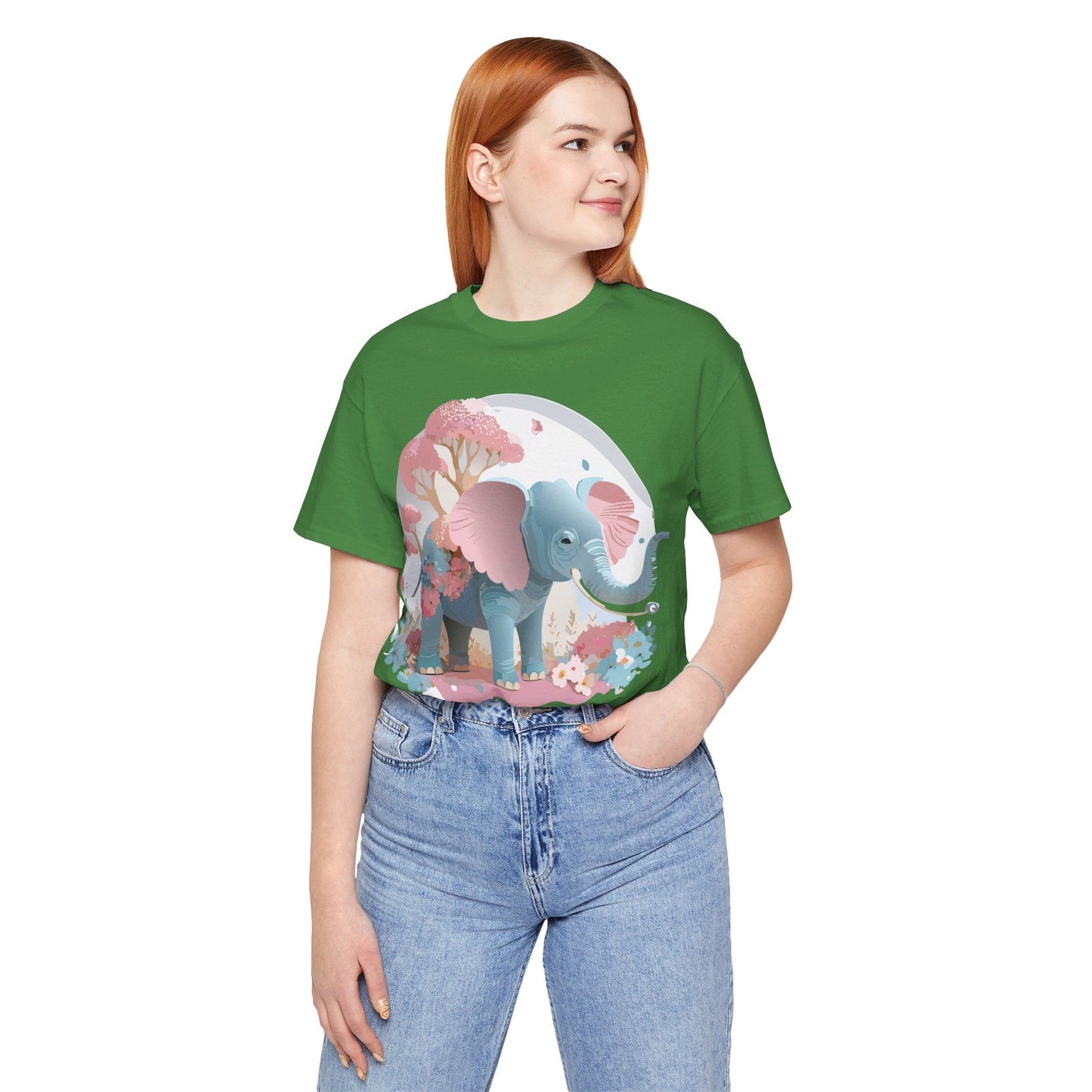 Adelpha Graphic Tee Unisex Vintage Inspired Artwork Elephant Short Sleeve Shirt Premium