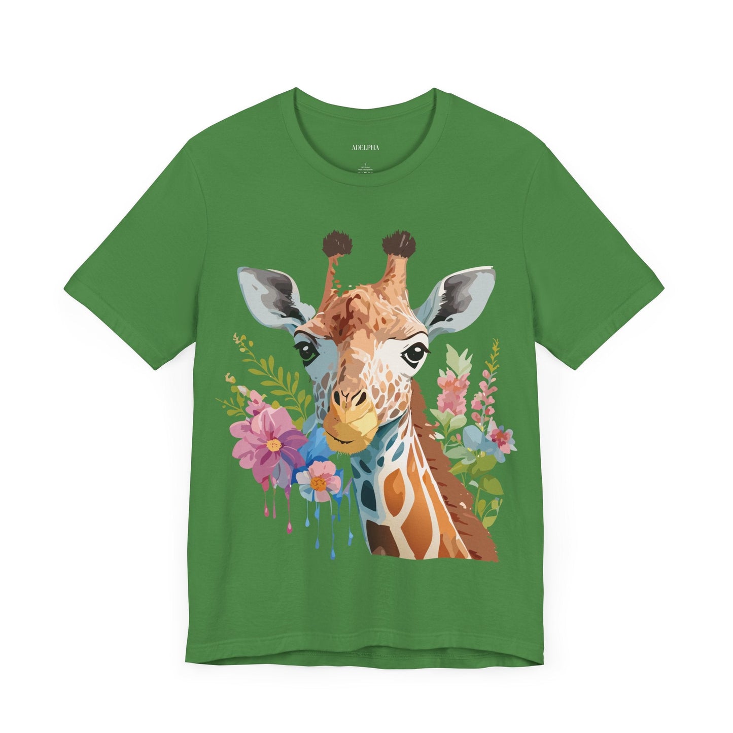 Giraffe Graphic Unisex 100 Cotton Vintage Animal Art T-Shirt 3