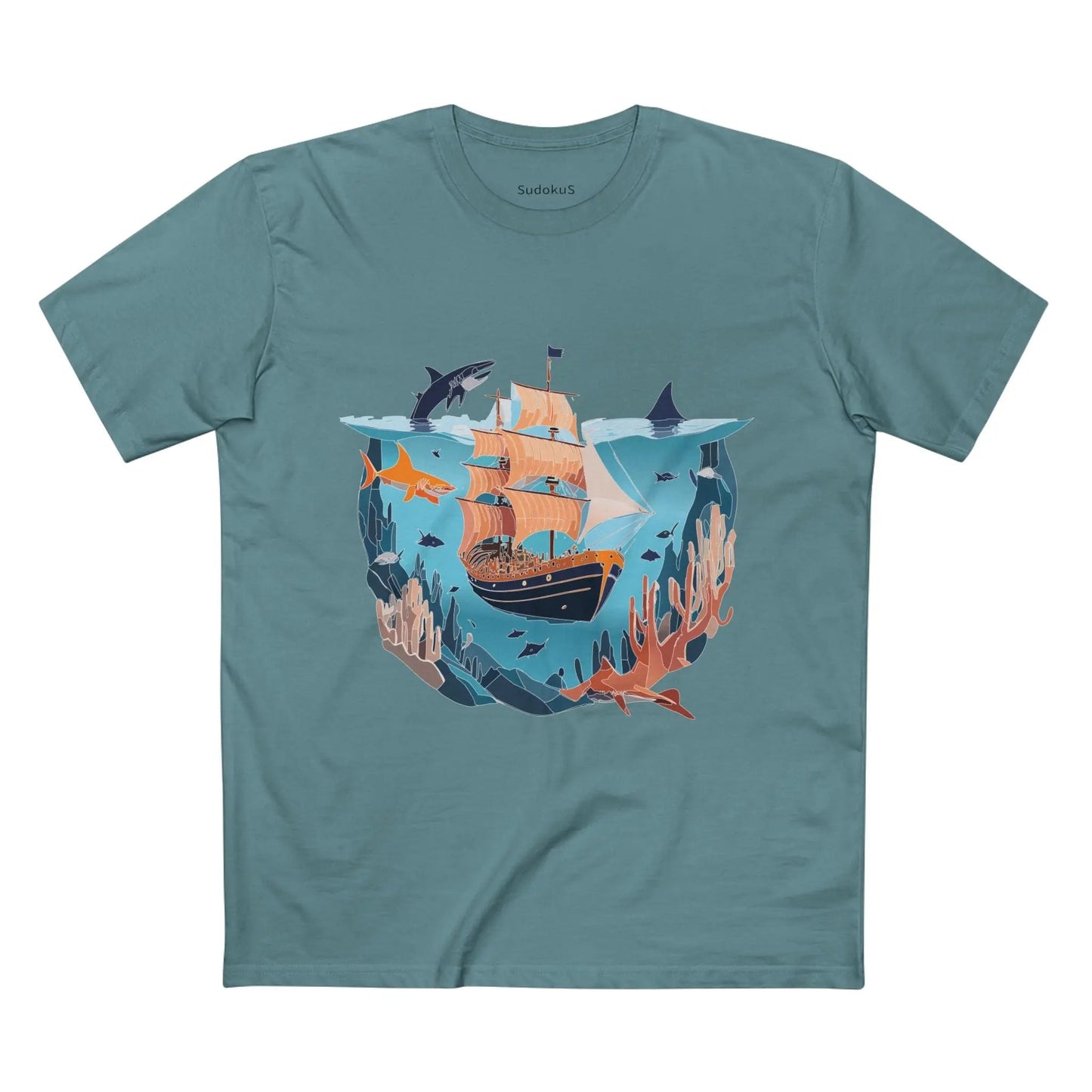 Ocean Coast Graphic Unisex 100 Cotton Staple Tee 28
