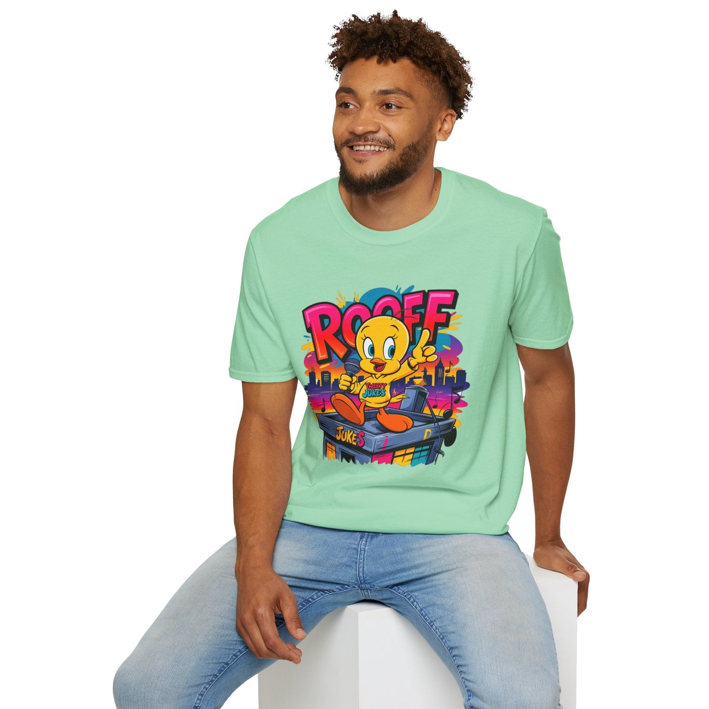 Unisex Cartoon T Shirt With Animation Funny Animals Tee Softstyle Gildan 64000 Cotton