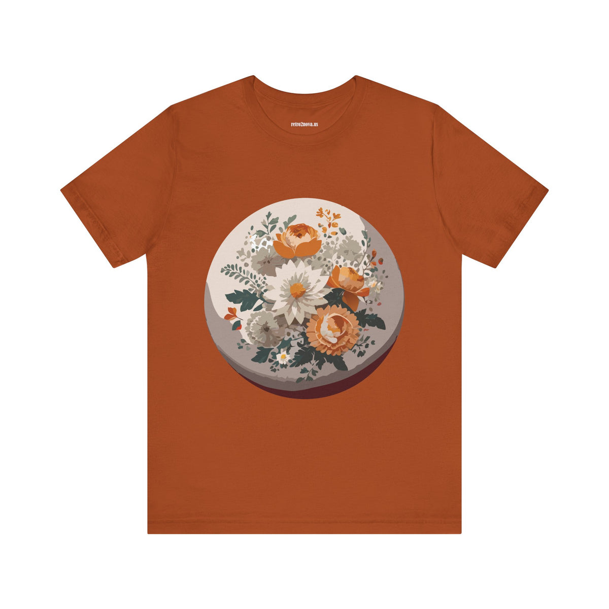 Floral Graphic Unisex Cotton Bella+Canvas Tee with Flowers Design ab105
