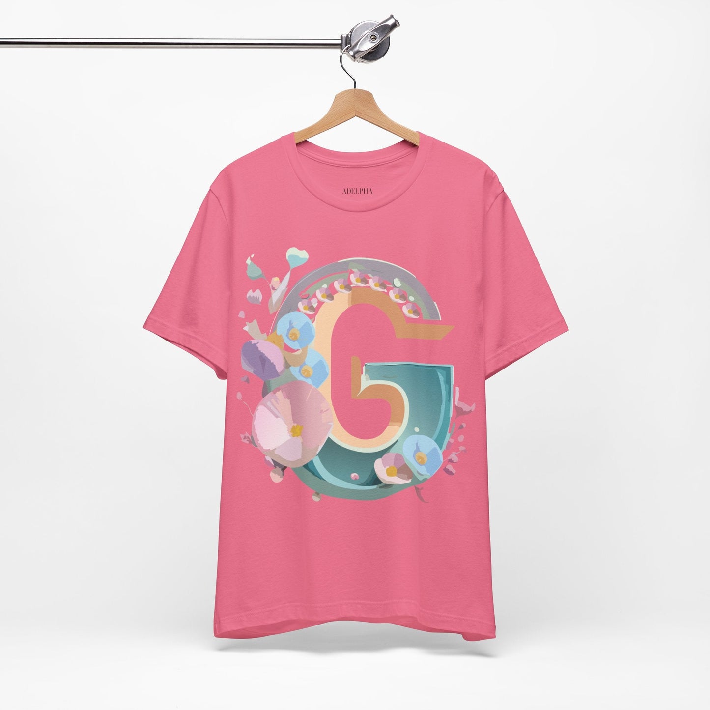 Letter G Graphic Tee Unisex Jersey Short Sleeve From Adelpha Art Design Vintage Inspired Shirt