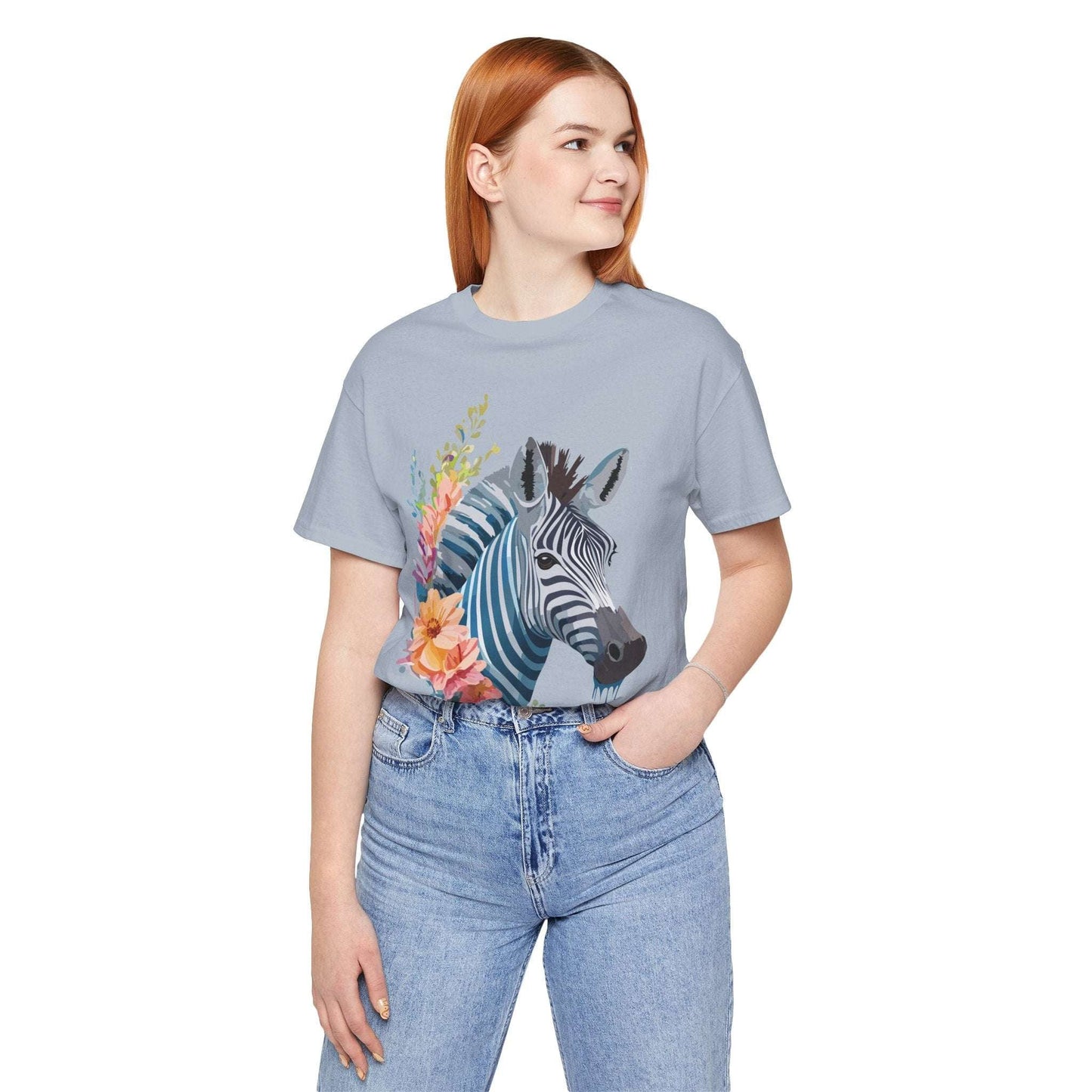 Zebra Graphic Unisex 100 Cotton Vintage Animal Art T-Shirt 2