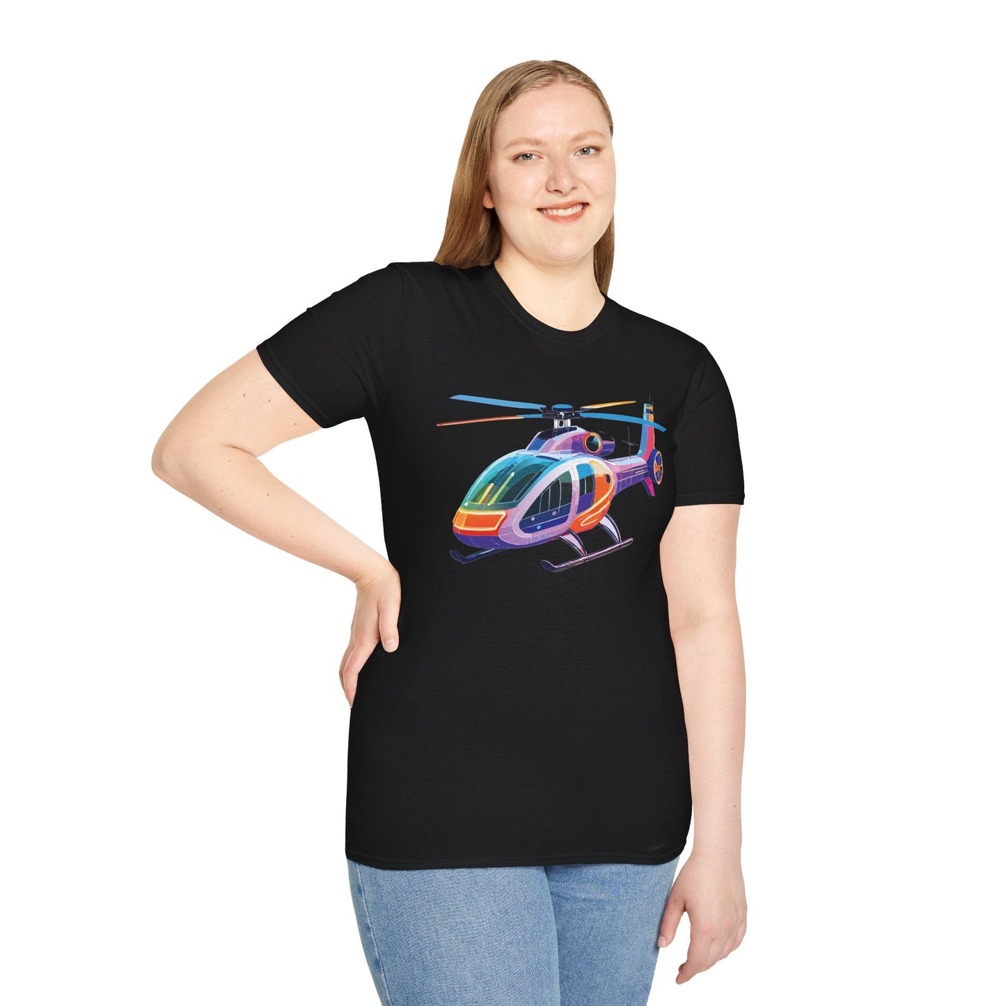Chopper Helicopter Shirt Unisex T Shirt Softstyle 64000 100 Percent Ring Spun Cotton