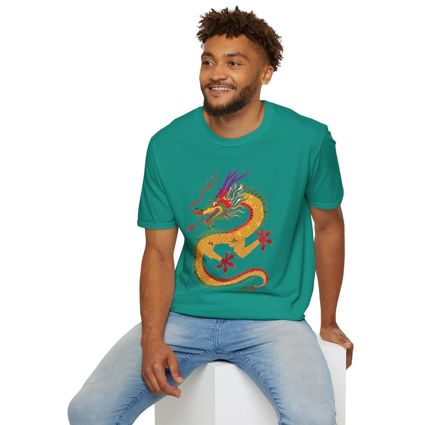 Dragon T Shirt Unisex Dragon Shirt Animal Design Softstyle Ring Spun Cotton Tee Comfort
