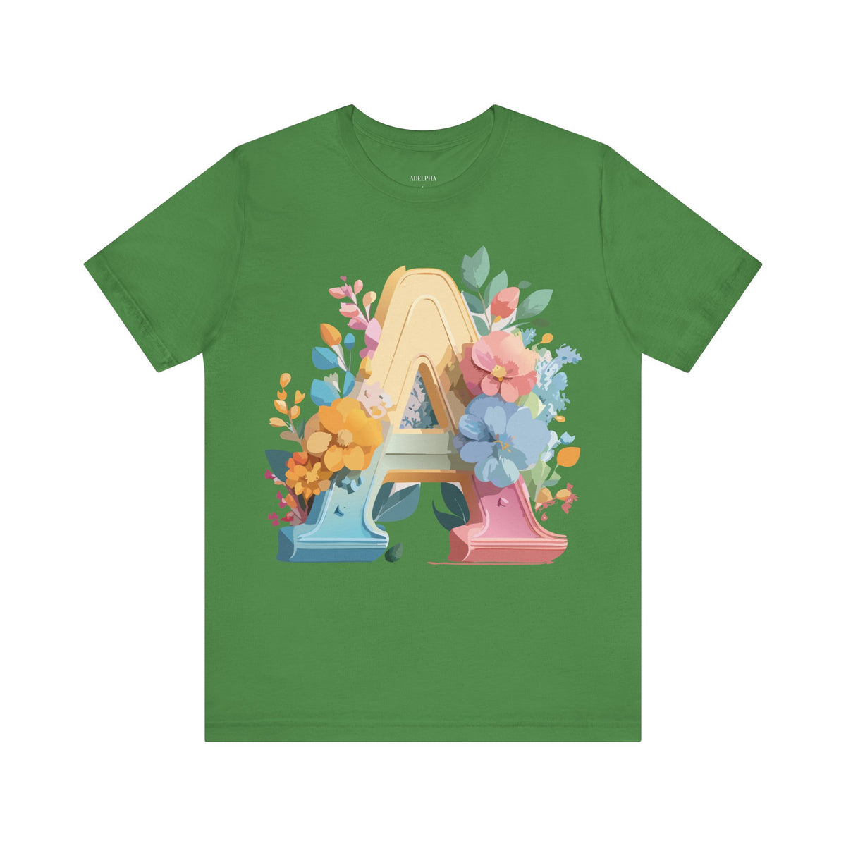 Letter A Graphic Unisex Cotton Bella+Canvas Tee with Art Letter Design
