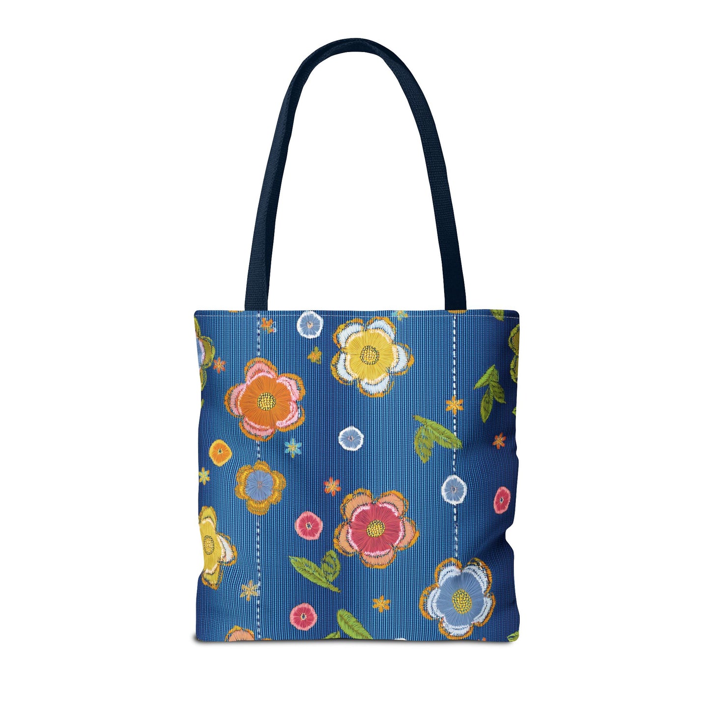 Denim Fabric Imitation Print Unisex Canvas Bag Poly Spun 3 Sizes Tote Bag 133