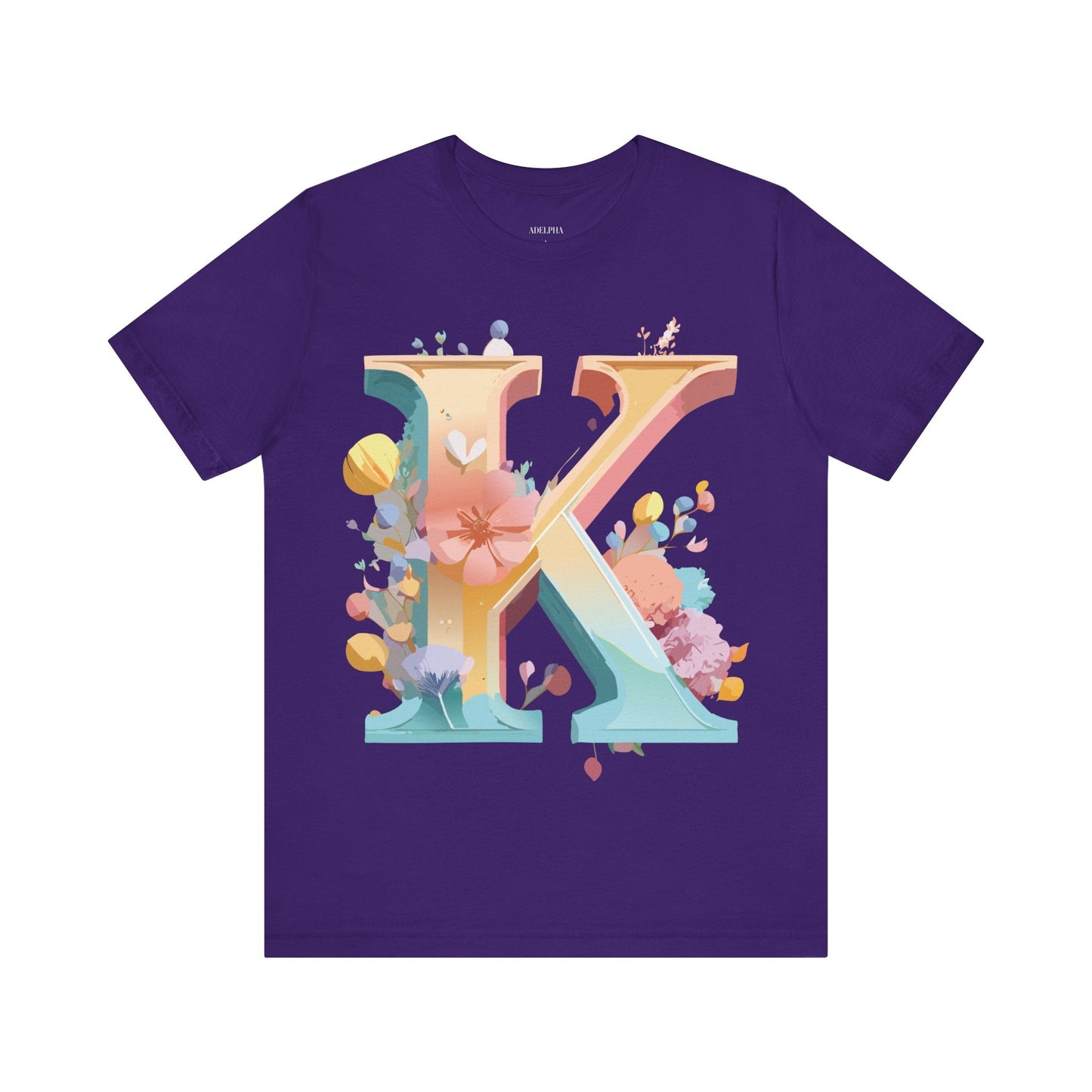 Unisex Letter K Graphic Tee By Adelpha Vintage Inspired Artwork Short Sleeve Shirt