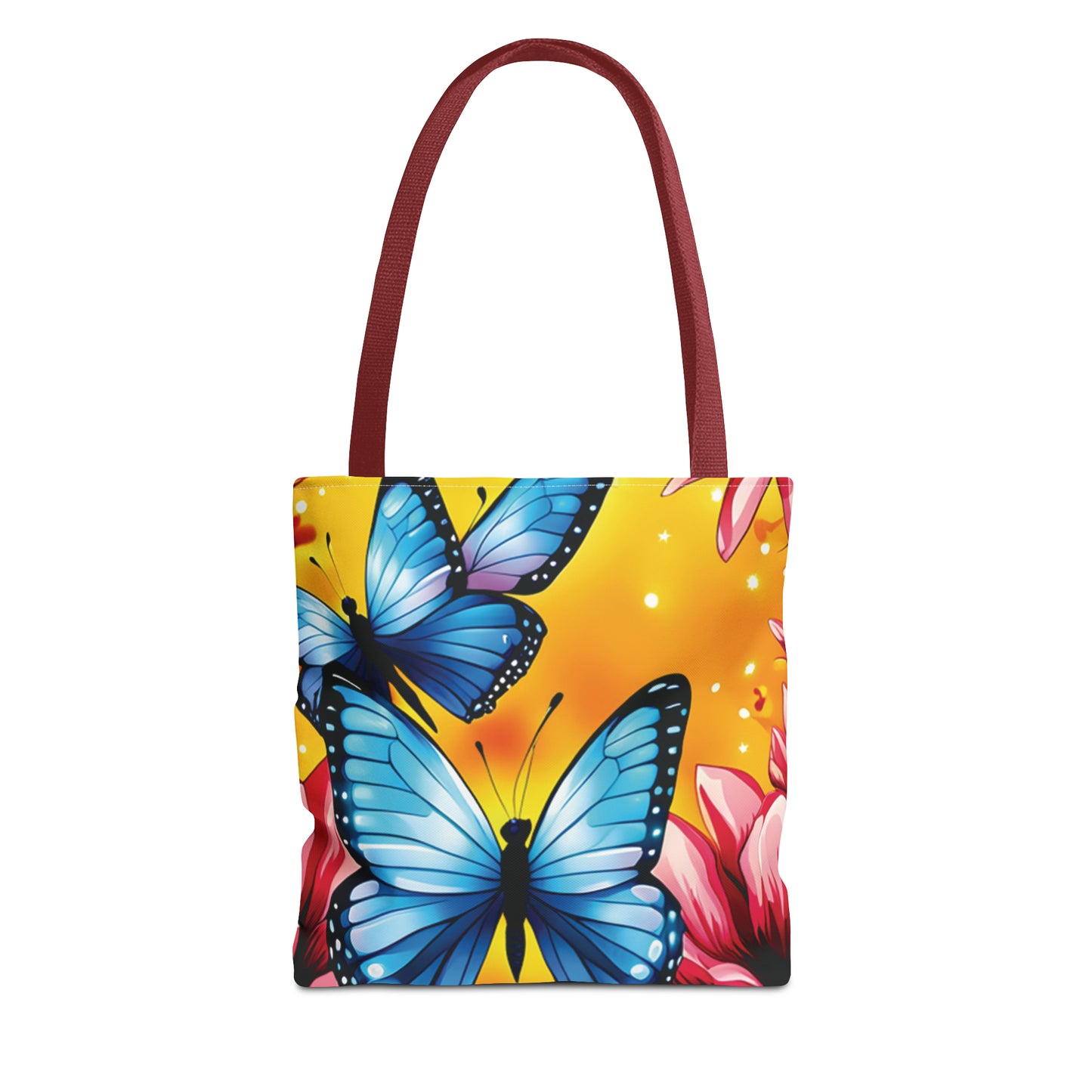 Bolsa de lona con estampado de mariposas 