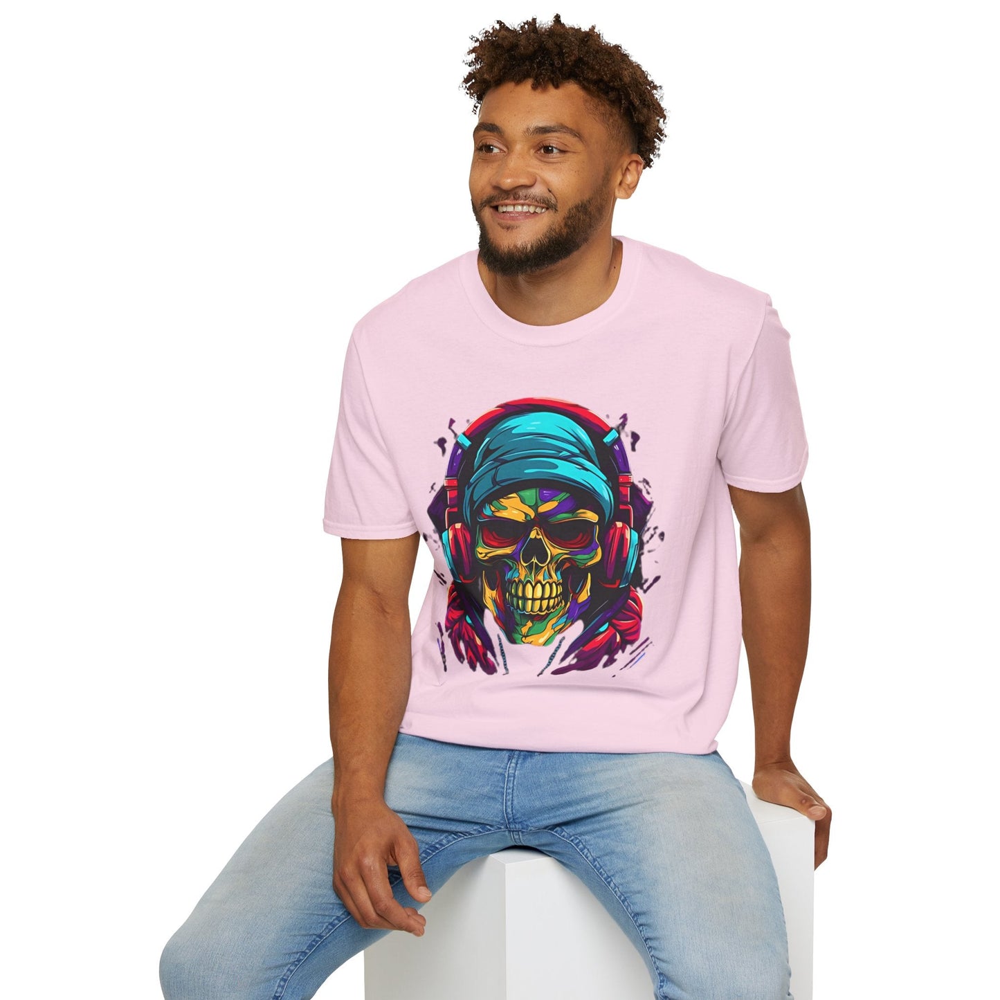 Skull Graphic Unisex Cotton T-shirt with Skeleton Artwork Design 24