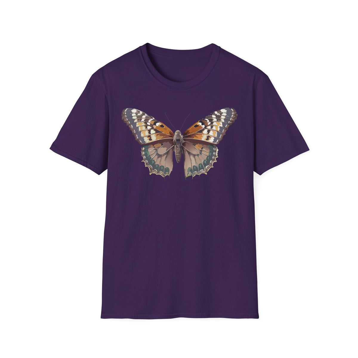 Butterfly Illustration T-Shirt — Vintage Monarch Nature Graphic Tee Unisex 100 Cotton Gildan T-Shirt