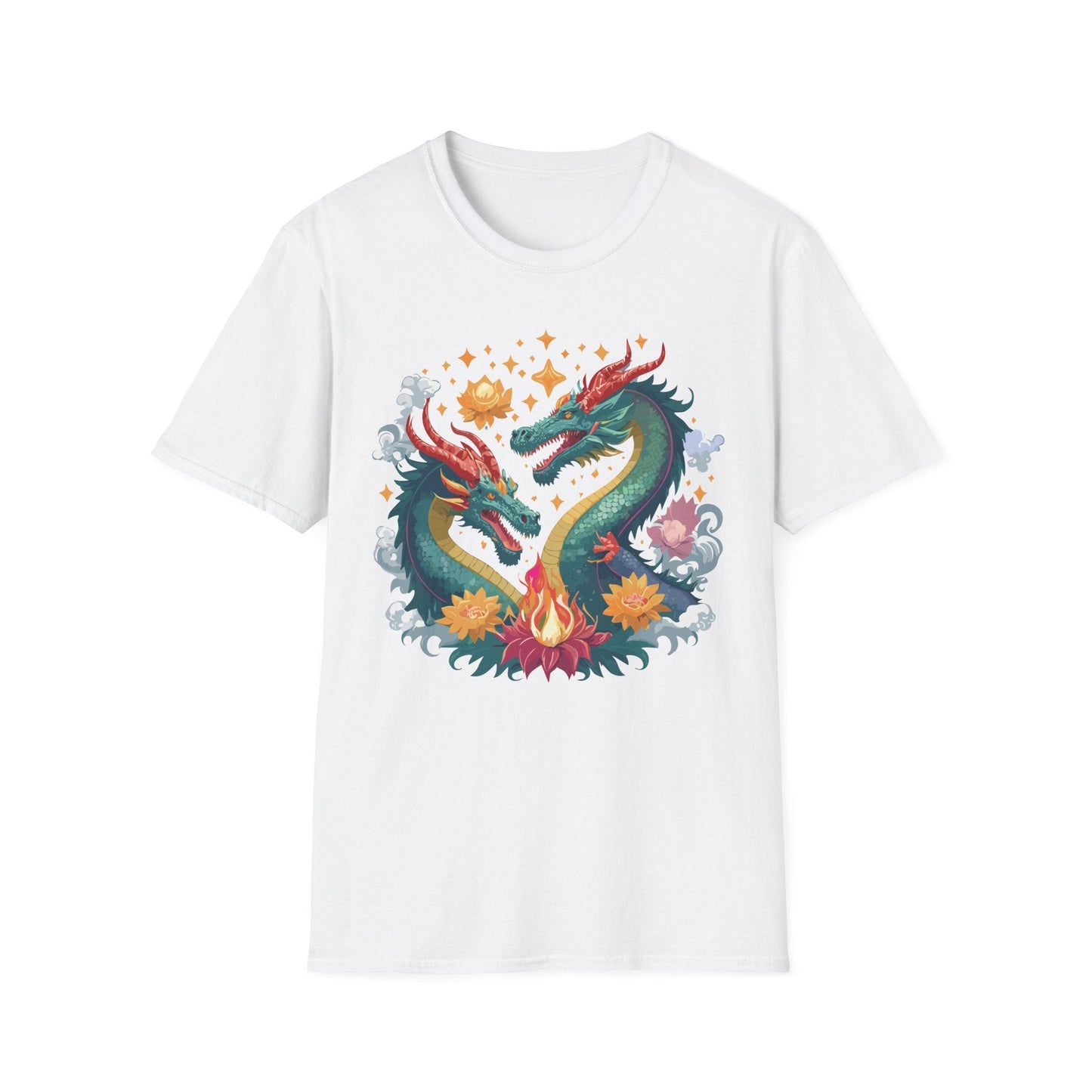 Dragon Graphic Unisex 100 Cotton Tee with Animal Artwork Design 2