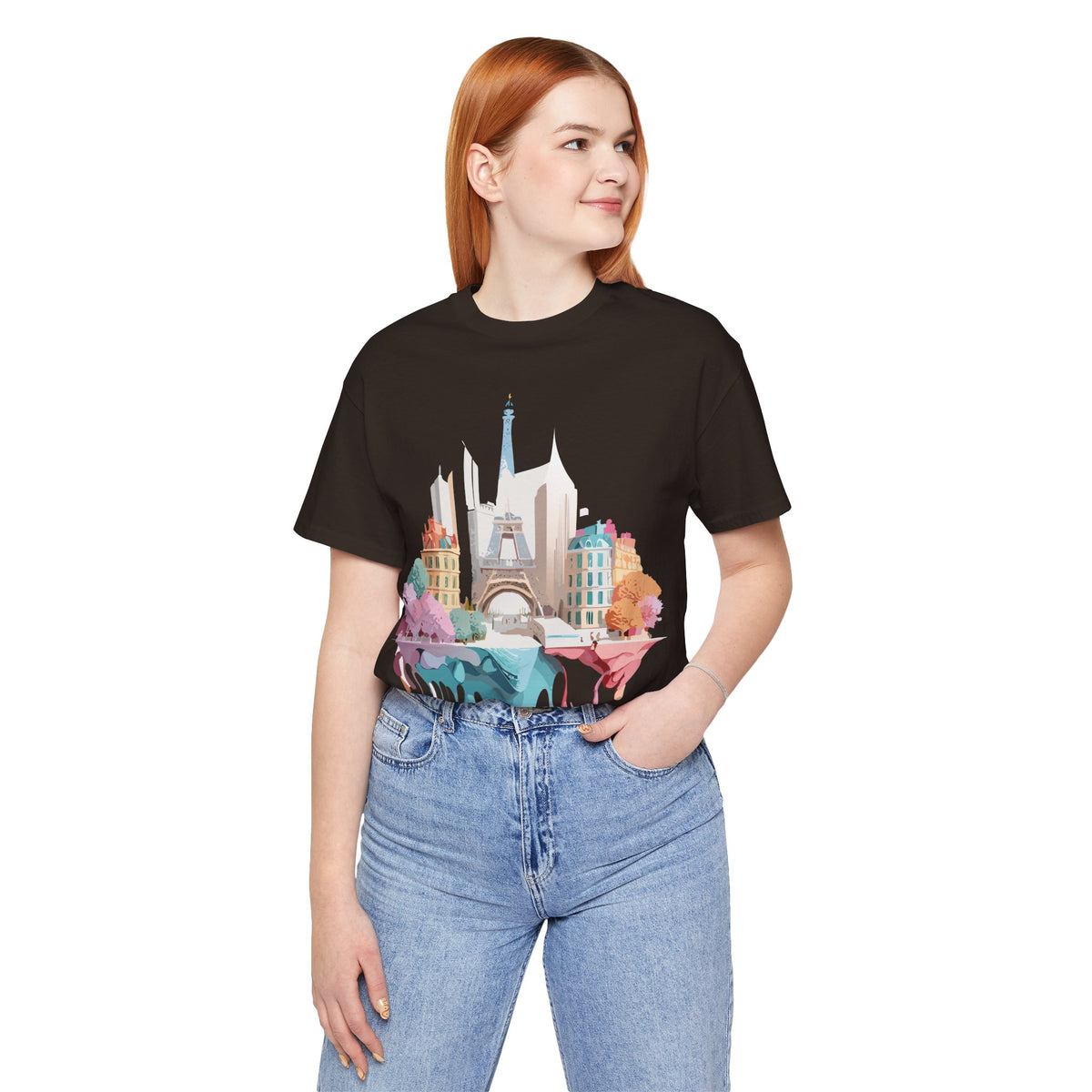 Paris Travel Tourist Graphic Design Unisex Bella+Canvas Cotton T-Shirt e323