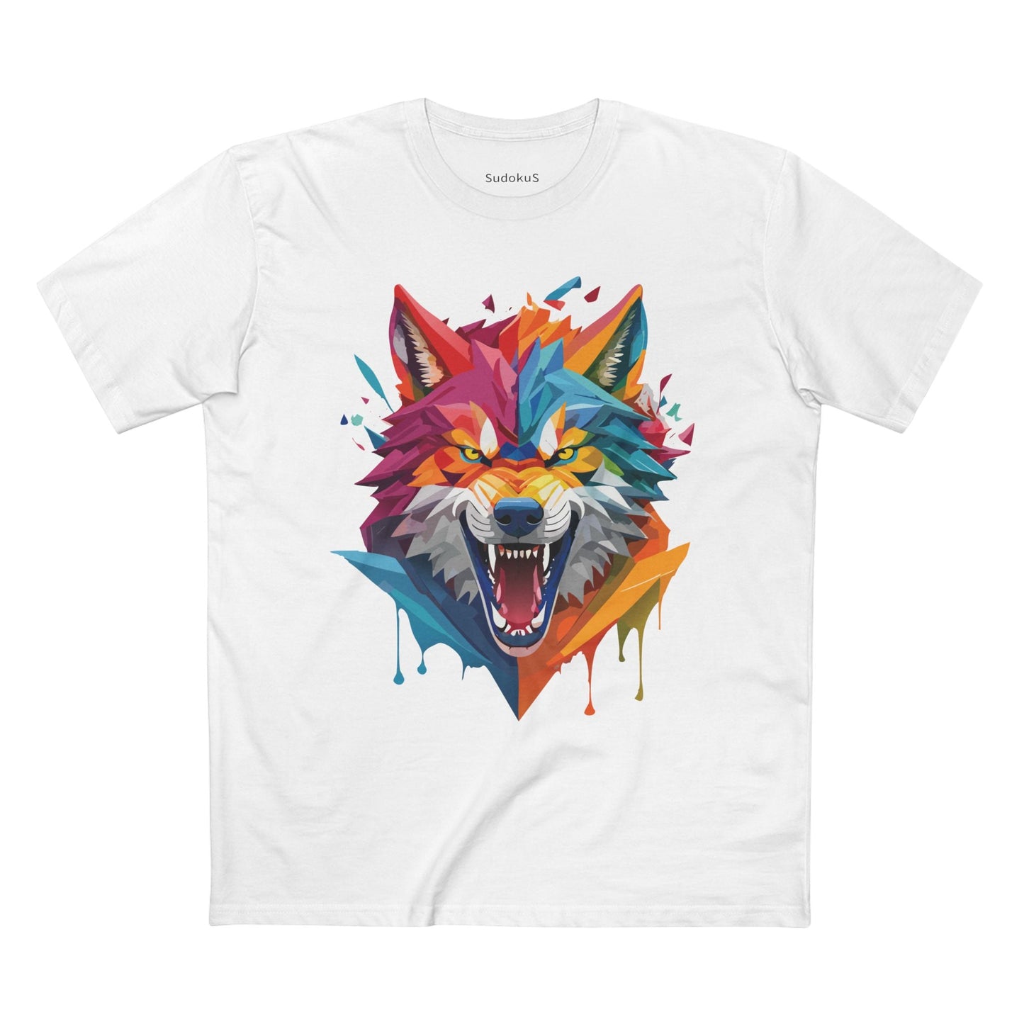 Wolf Graphic Unisex 100 Cotton Staple Tee with Animal Design Artwork 16