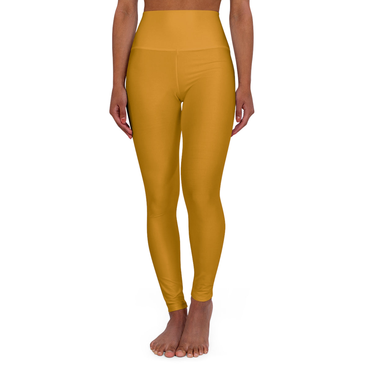 Harvest Bronze Color High-Waist Yoga Leggings Women's Seamless Poly-Span Stretchy Pants XS-2XL