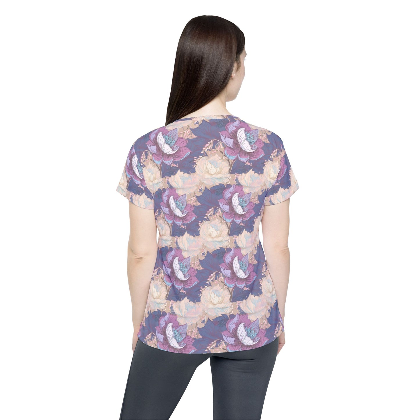 Women Poly T-Shirt with Floral Print