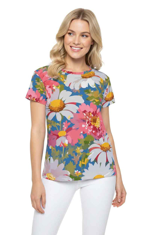 Women Poly Shirt with Floral Print F230