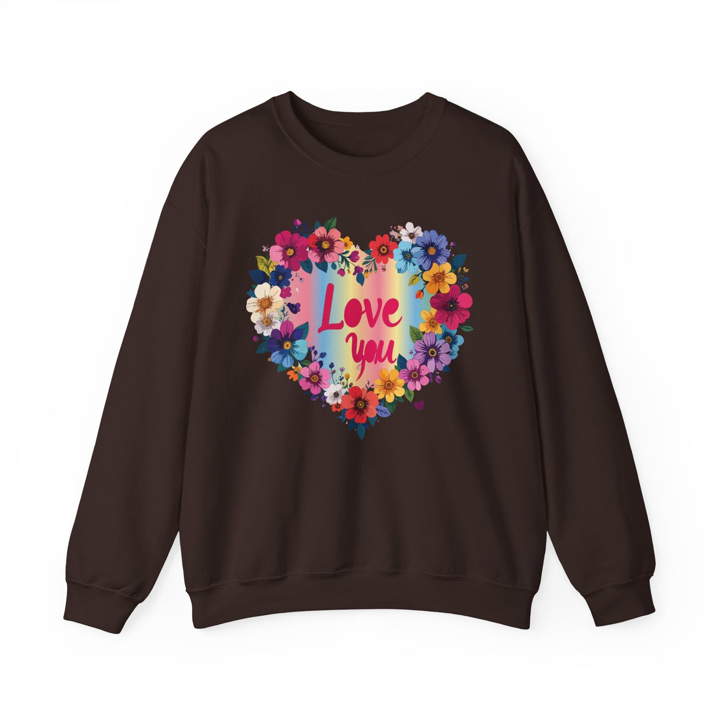 Floral Love You Heart Sweatshirt, Floral Heart Sweatshirt, Floral Love Sweatshirt, Valentine's Day Sweatshirt, Floral Sweatshirt 111