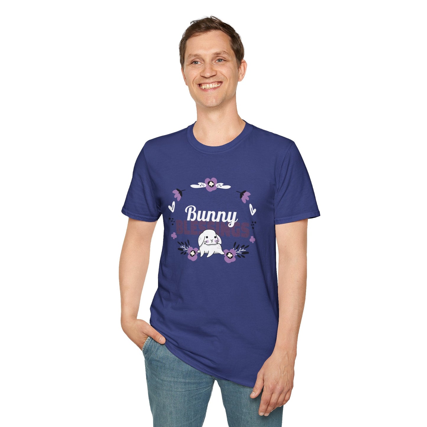 Easter Bunny T Shirt Unisex Gildan Softstyle 64000 Tee With Easter Signature Design
