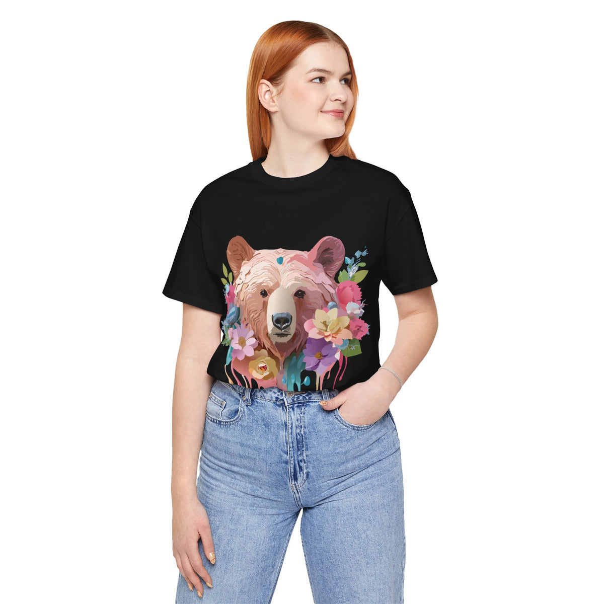 Bear Graphic Design Tee Bella+Canvas Unisex 100 Cotton Tee Shirt a113