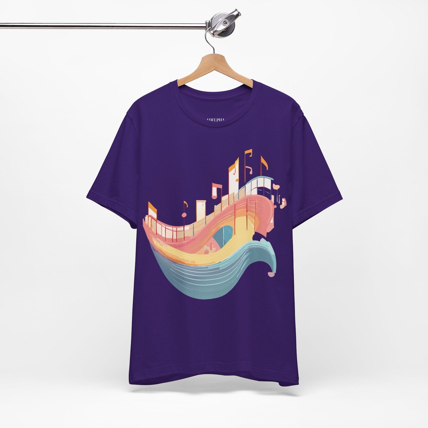 Music Graphic Unisex 100 Cotton Vintage Art with Musical Elements Tee 22