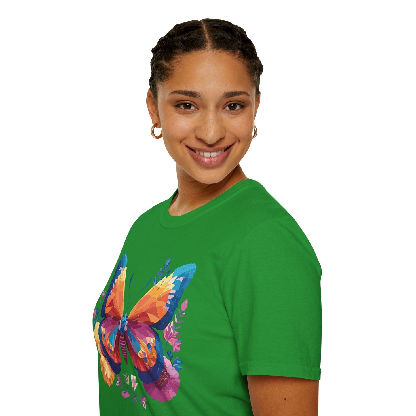 Butterfly Shirt Unisex Softstyle Short Sleeve Tee Monarch Butterfly 100 Percent Cotton