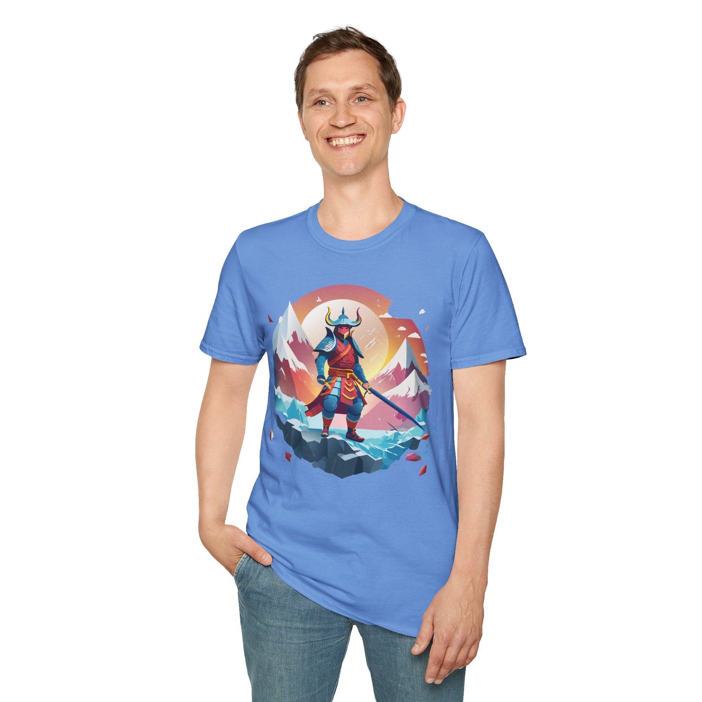 Samurai Style T Shirt Unisex Softstyle 64000 100 Percent Ring Spun Cotton Comfortable Tee