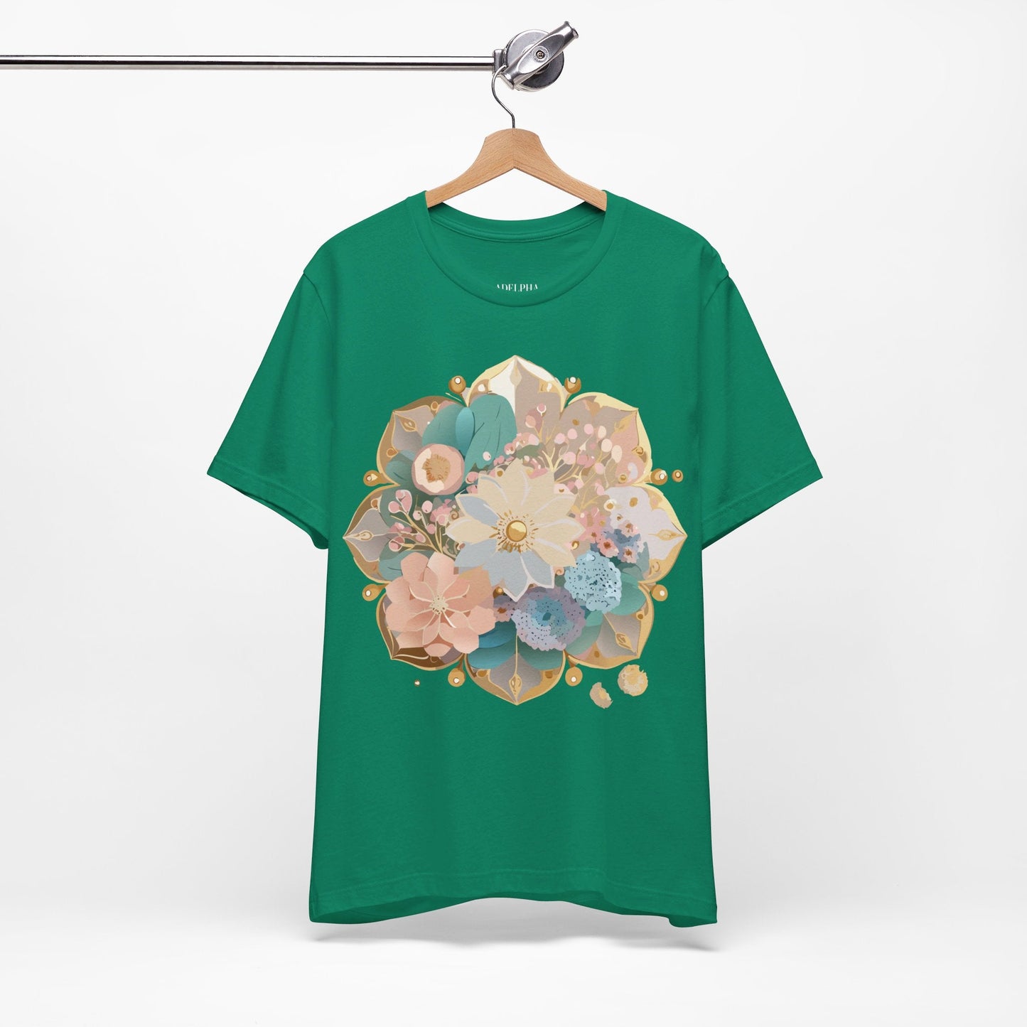 Mandala Graphic Unisex 100 Cotton Vintage Floral Artwork Tee 14