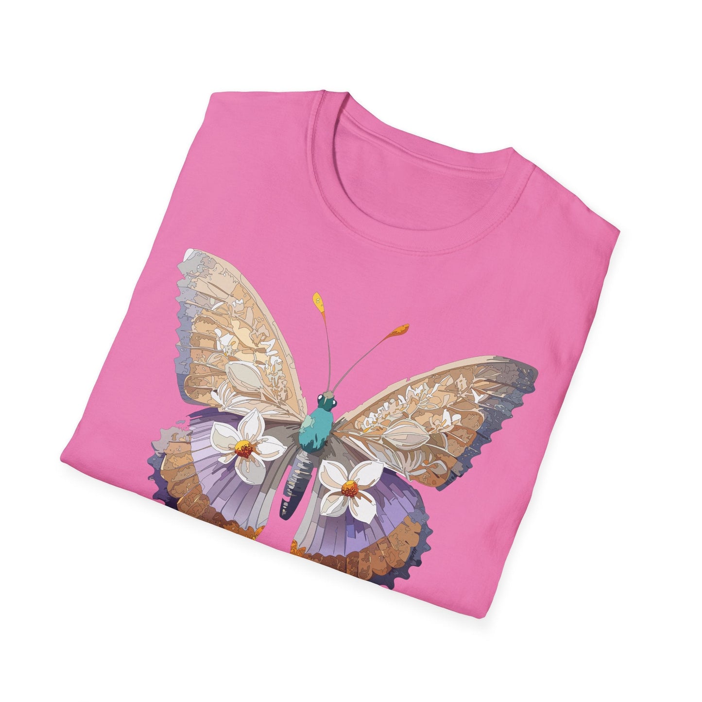 Butterfly Shirt Unisex T Shirt With Monarch Design Softstyle Gildan 64000 100 Percent Cotton Tee