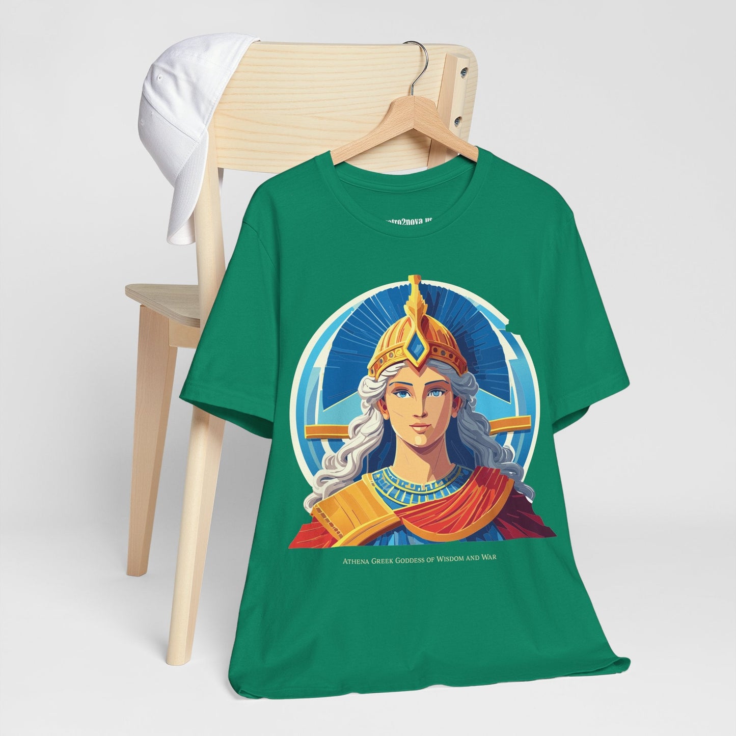 Athena Goddess Graphic Cotton T Shirt Unisex Tee by Retro2Nova Original Art Vintage Inspired