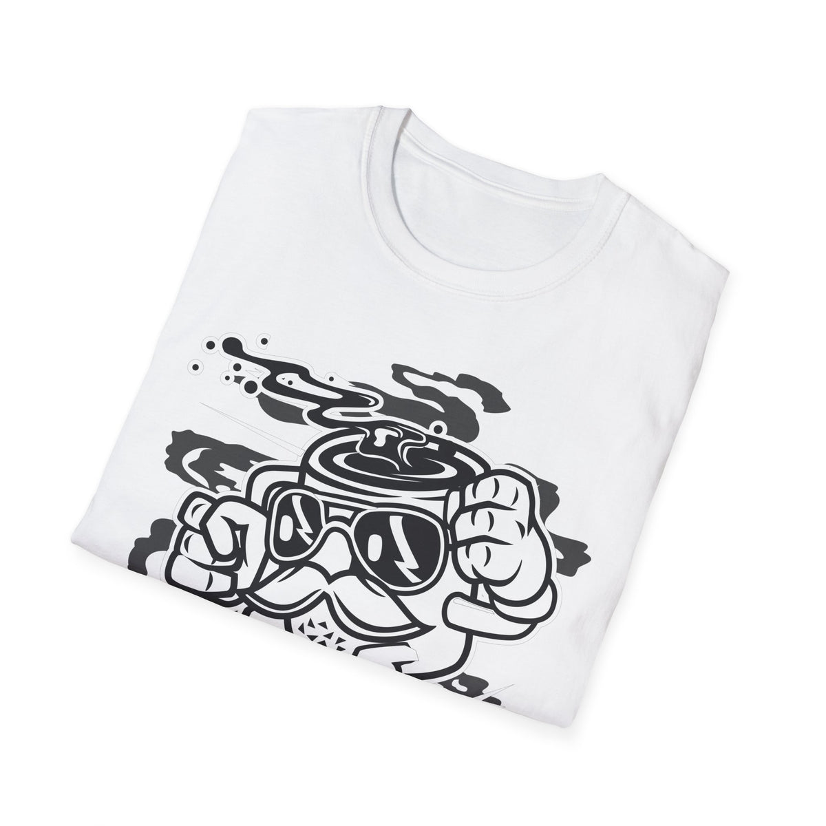 Unisex Cotton T-Shirt with Cartoon Graphic Design