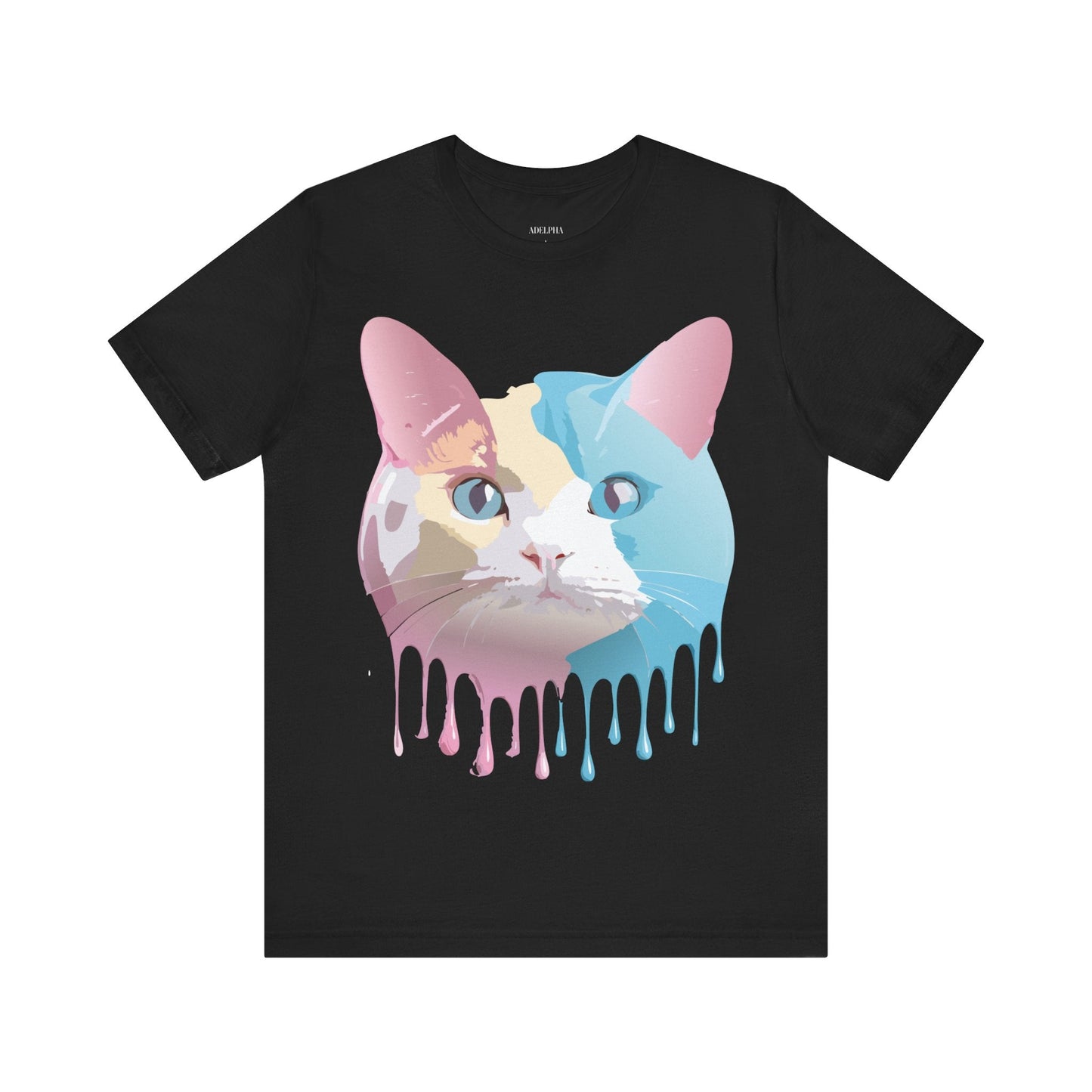 Cat Graphic Tee Unisex Short Sleeve Shirt With Vintage Adelpha Artwork