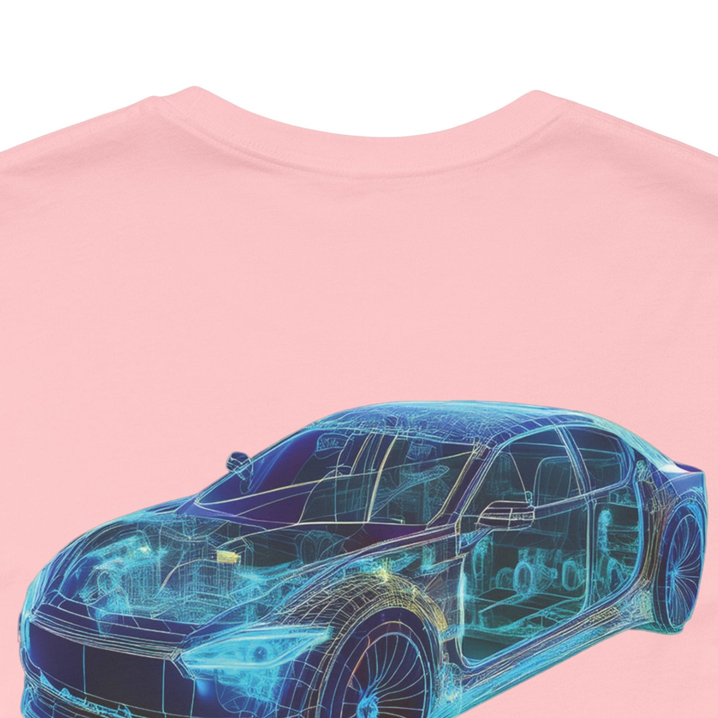 Lady at front Car at back Graphic Unixes Cotton Tee 1