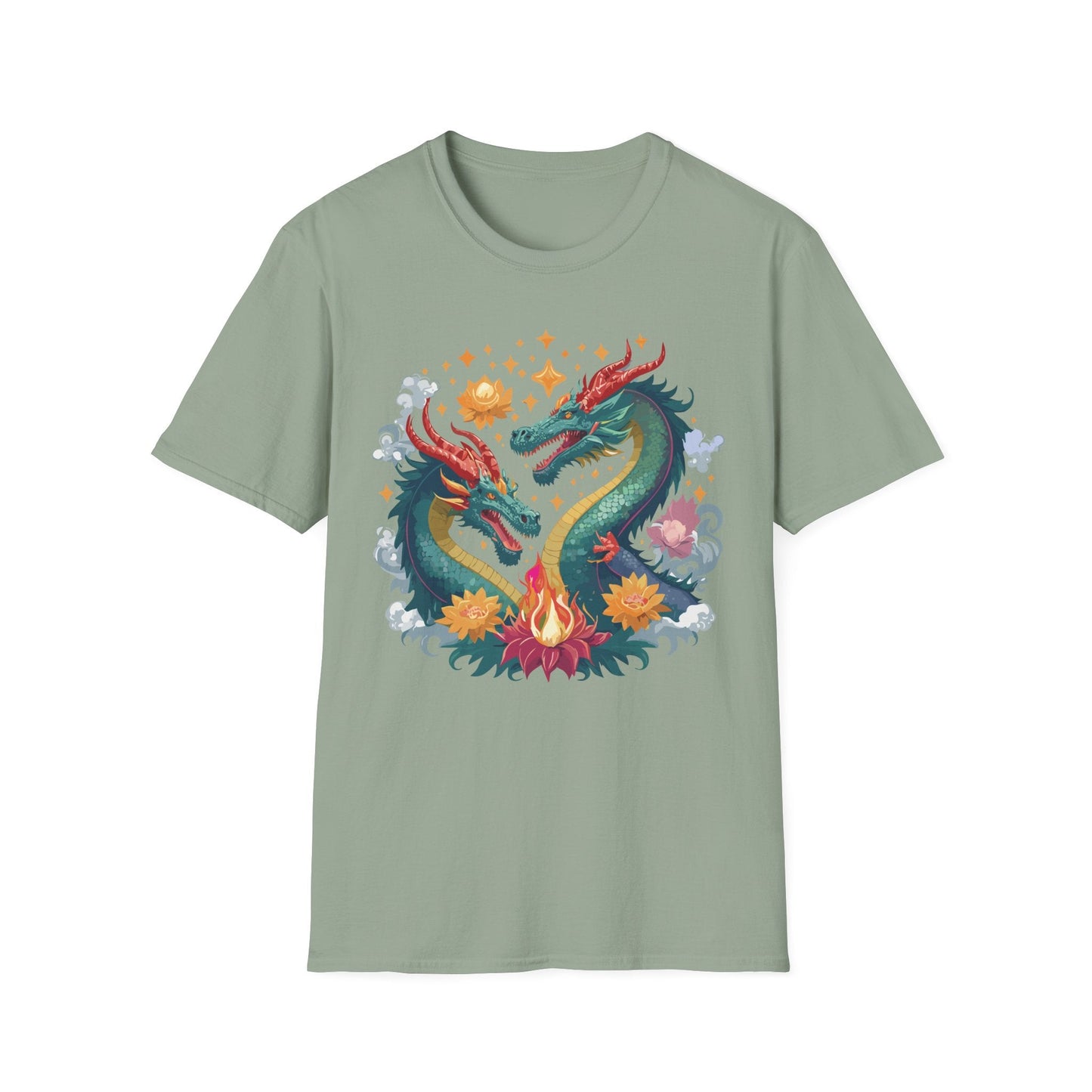 Dragon Graphic Unisex 100 Cotton Tee with Animal Artwork Design 2