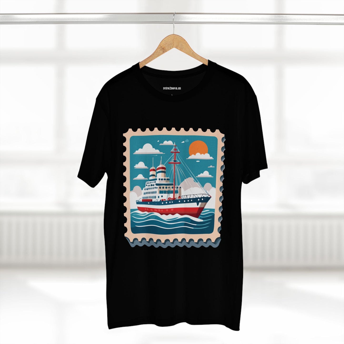 Stamp Shirt Postage Stamp Tee Unisex Premium Cotton Art Design From Retro2Nova Collection PS47
