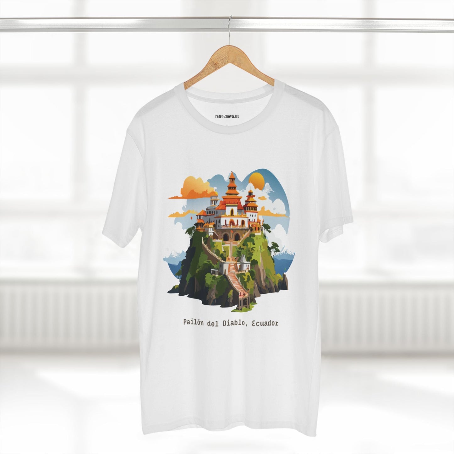 Travel Shirt Unisex Premium Cotton Tee With Original Art Design From Retro2Nova Ecuador Inspired
