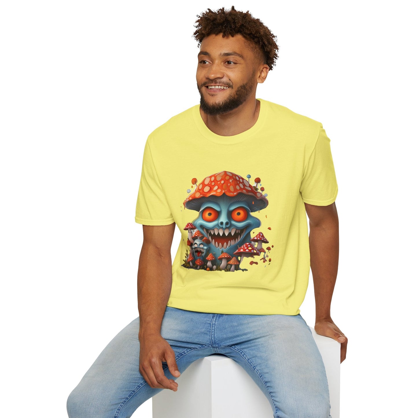 Mashroom Tee Shirt Unisex Softstyle Gildan 64000 Short Sleeve Tee With Funny Mashroom Fungus