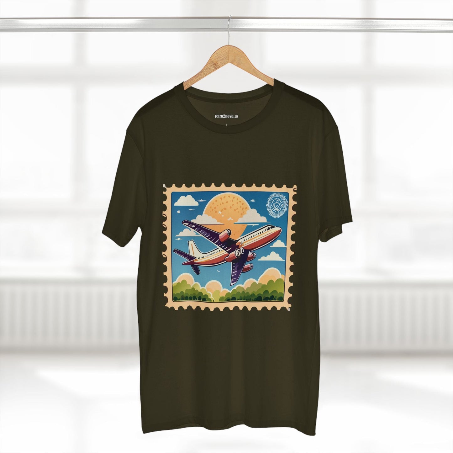 Postage Stamp Shirt Unisex Premium Cotton Tee PS13 Original Art Design Retro2Nova